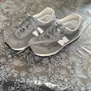 New Balance Gray and White Athletic Shoes